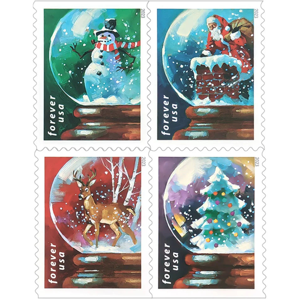Forever Stamps 2023 Snow Globes - First-Class Postage Stamps