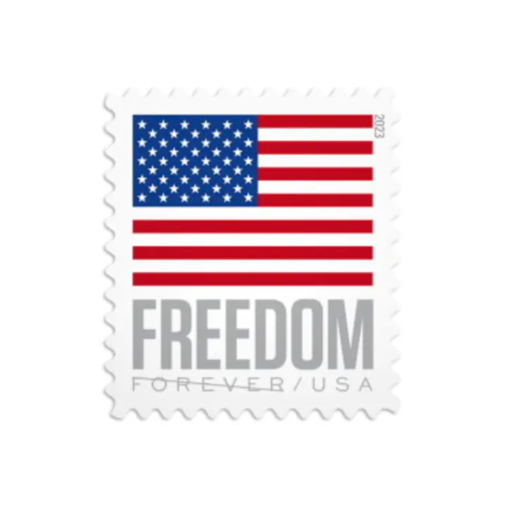 Forever Stamps 2023 U.S. Flag FREEDOM - First-Class Postage Stamps