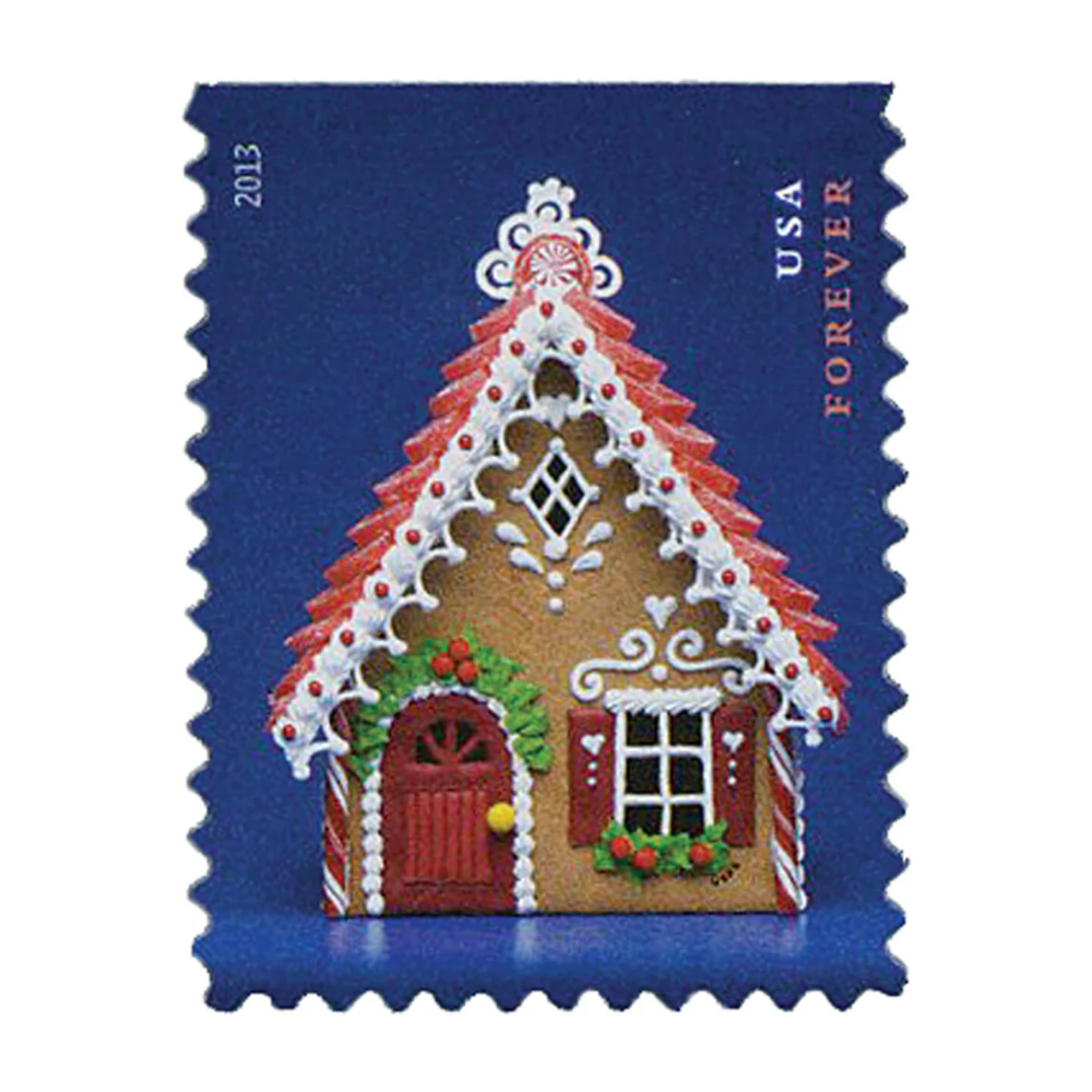Forever Stamps 2013 Gingerbread Houses - First-Class Postage Stamps