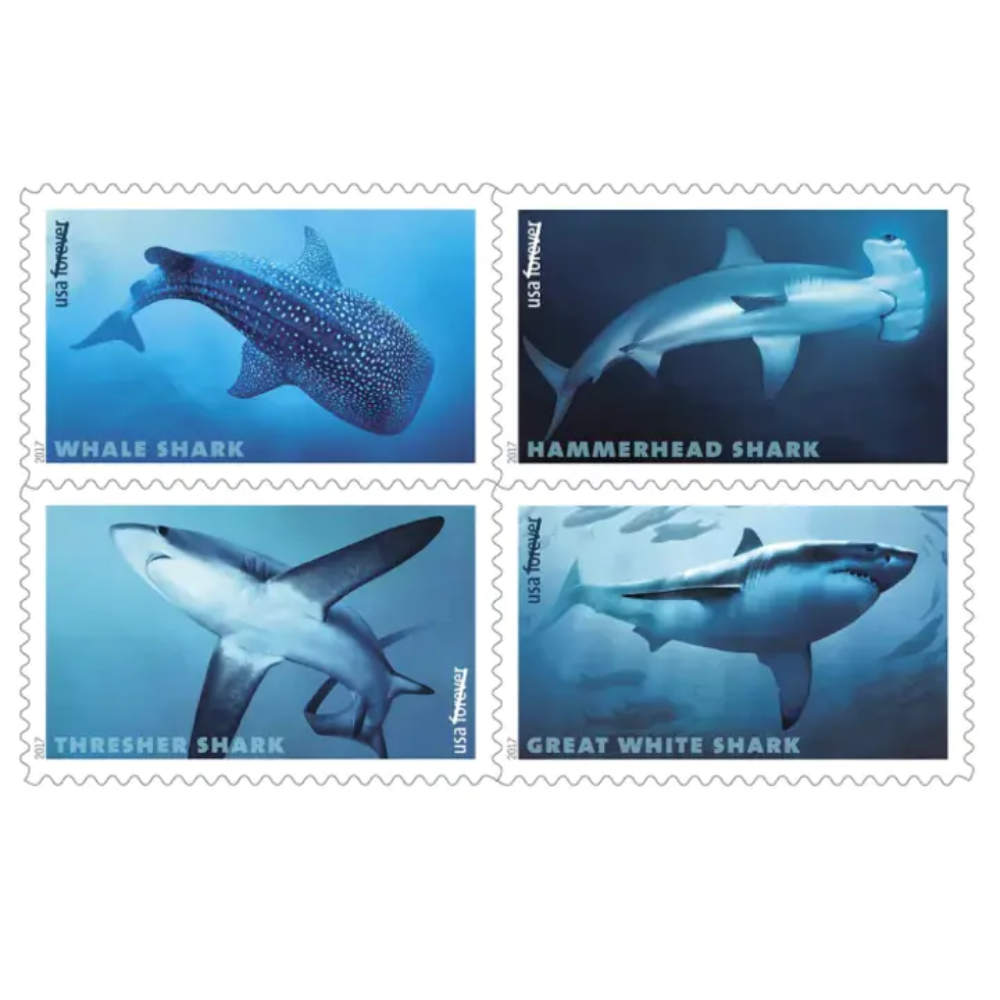 Forever Stamps 2017 Sharks - First-Class Postage Stamps