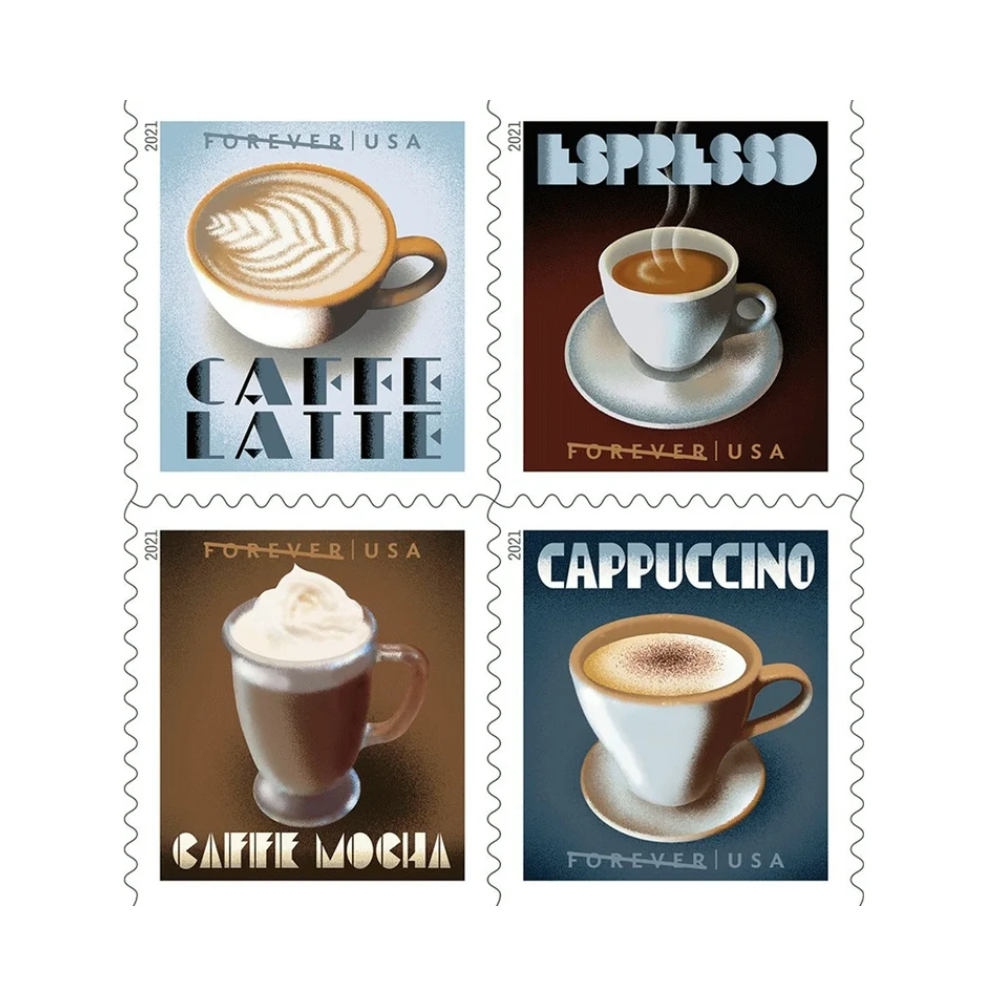 2021 Espresso Drinks First-Class Postage Stamps