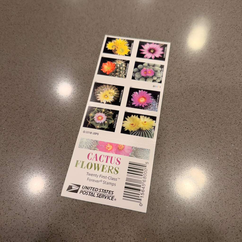 2018 Cactus Flowers First-Class Postage Stamps