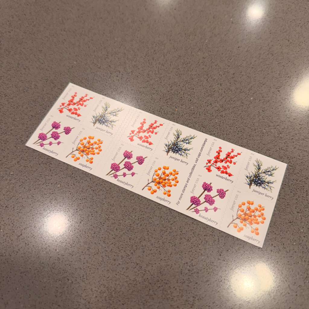 2017 Winter Berries Winterberry First-Class Postage Stamps