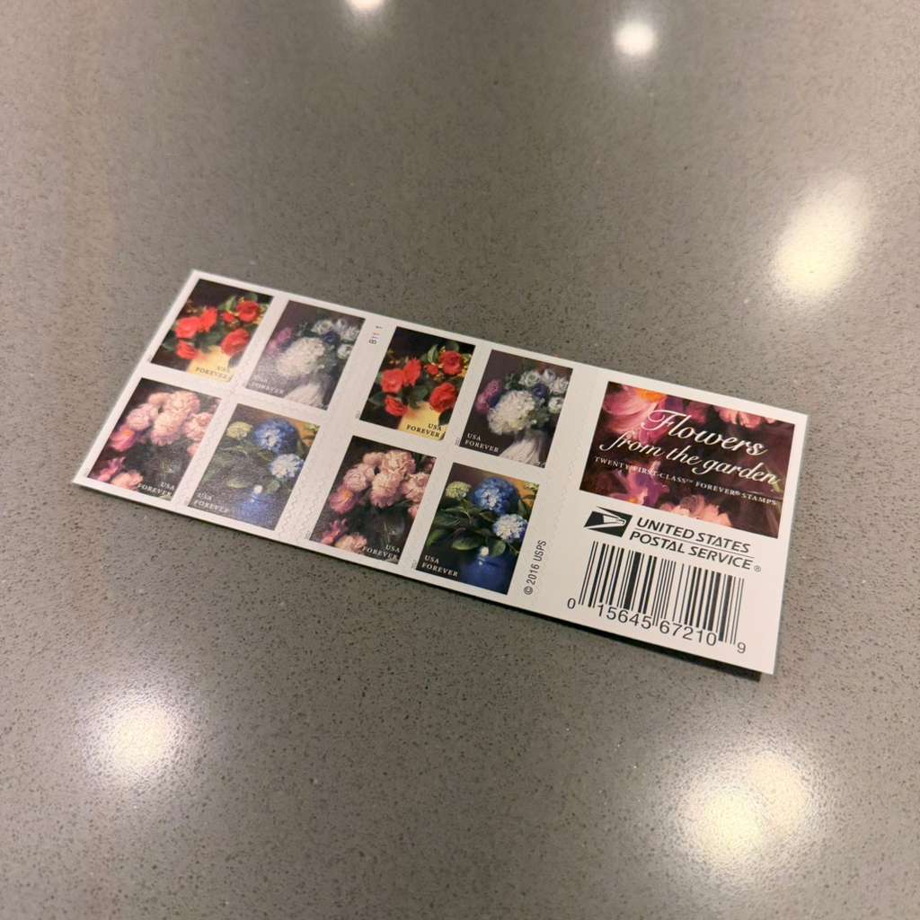 2016 Flowers from The Garden First-Class Postage Stamps